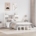 Cama con estantería sin colchón madera maciza blanca 135x190