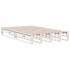 Cama con estantería sin colchón madera maciza blanca 135x190