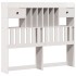 Cama con estantería sin colchón madera maciza blanca 135x190