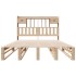 Cama con estantería sin colchón madera maciza de pino