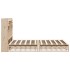 Cama con estantería sin colchón madera maciza de pino