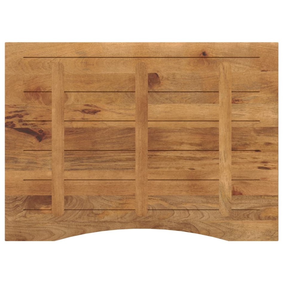 Tablero escritorio con curva madera mango rugosa 110x80x2,5