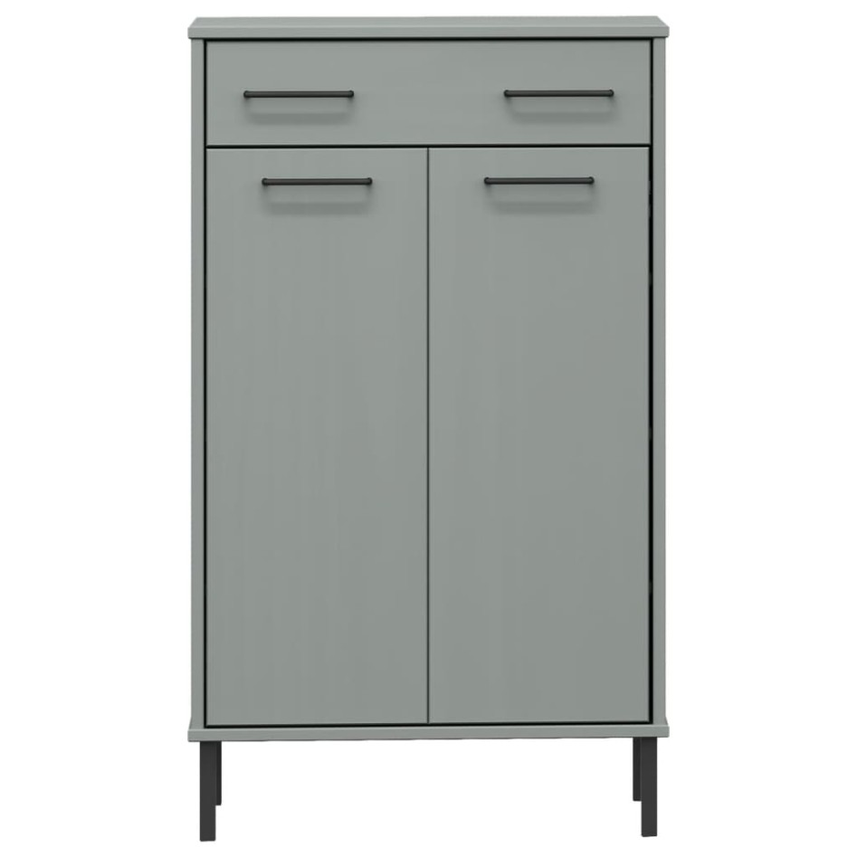 Zapatero con patas de metal OSLO madera maciza pino