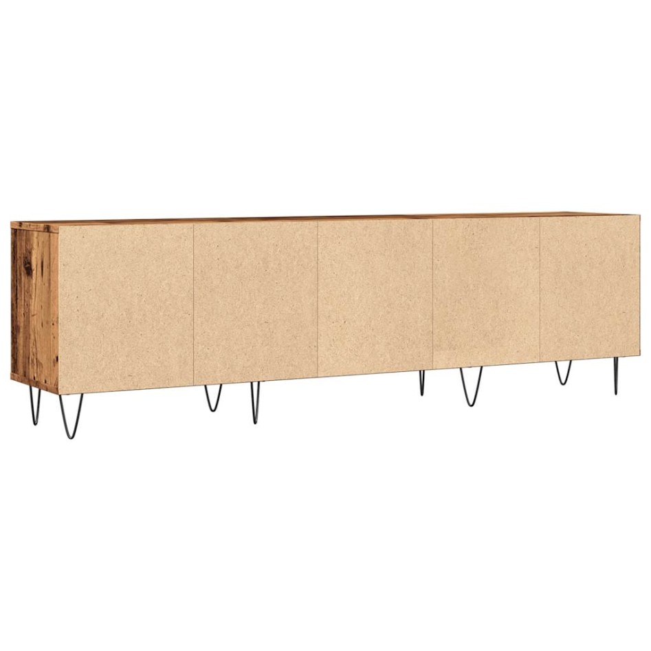 Mueble de TV madera ingeniería madera envejecida 150x30x44,5