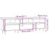 Mueble de TV madera ingeniería madera envejecida 150x30x44,5