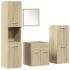 Juego de muebles de baño 4 pzas contrachapada roble