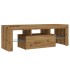 Mueble de TV luces LED madera roble artisan 120x36,5x40