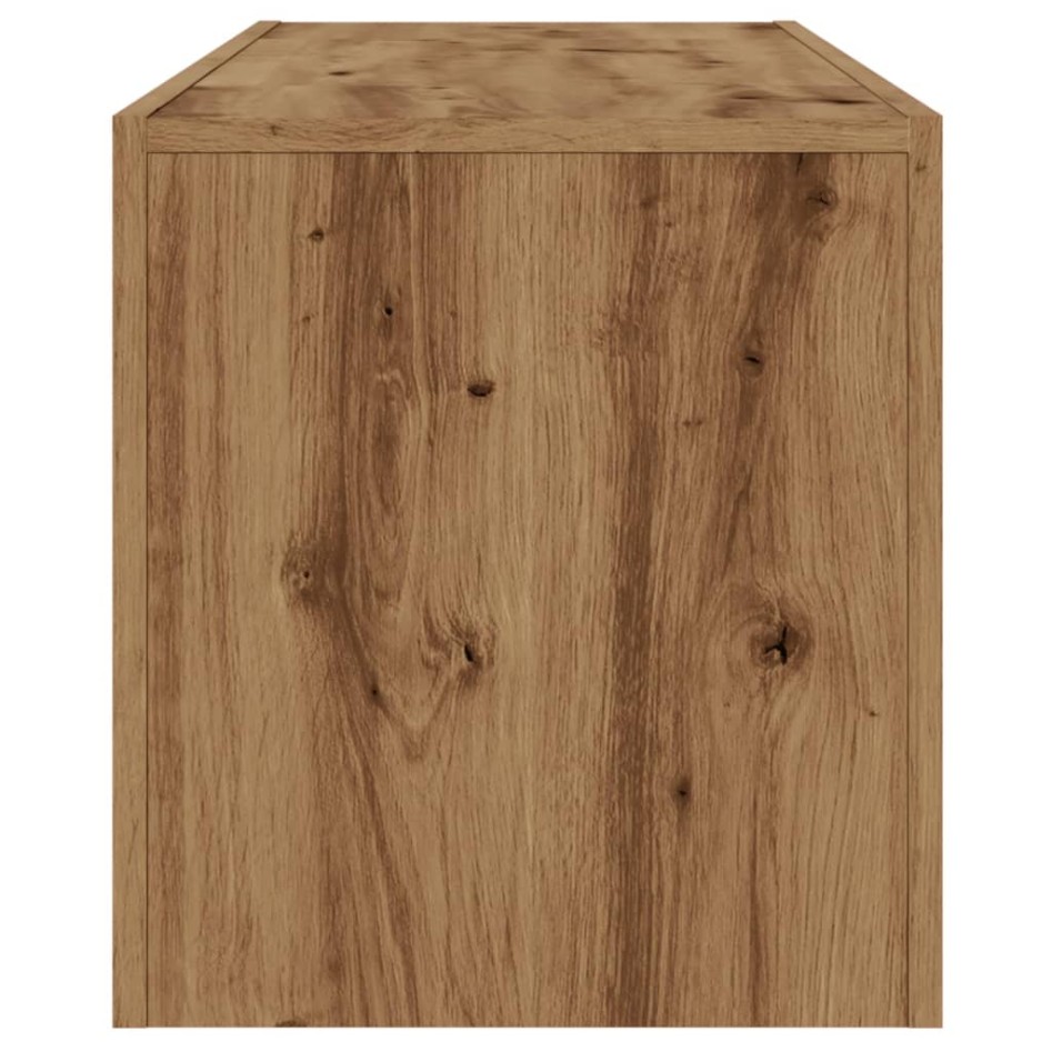 Mueble de TV luces LED madera roble artisan 120x36,5x40