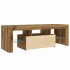 Mueble de TV luces LED madera roble artisan 120x36,5x40