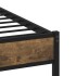 Estructura de cama sin colchón metal roble ahumado 140x190