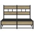 Estructura de cama sin colchón metal roble Sonoma 120x200