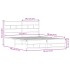 Estructura de cama sin colchón metal roble Sonoma 140x190