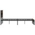 Estructura de cama sin colchón metal marrón roble 150x200
