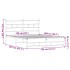 Estructura de cama sin colchón metal marrón roble 150x200