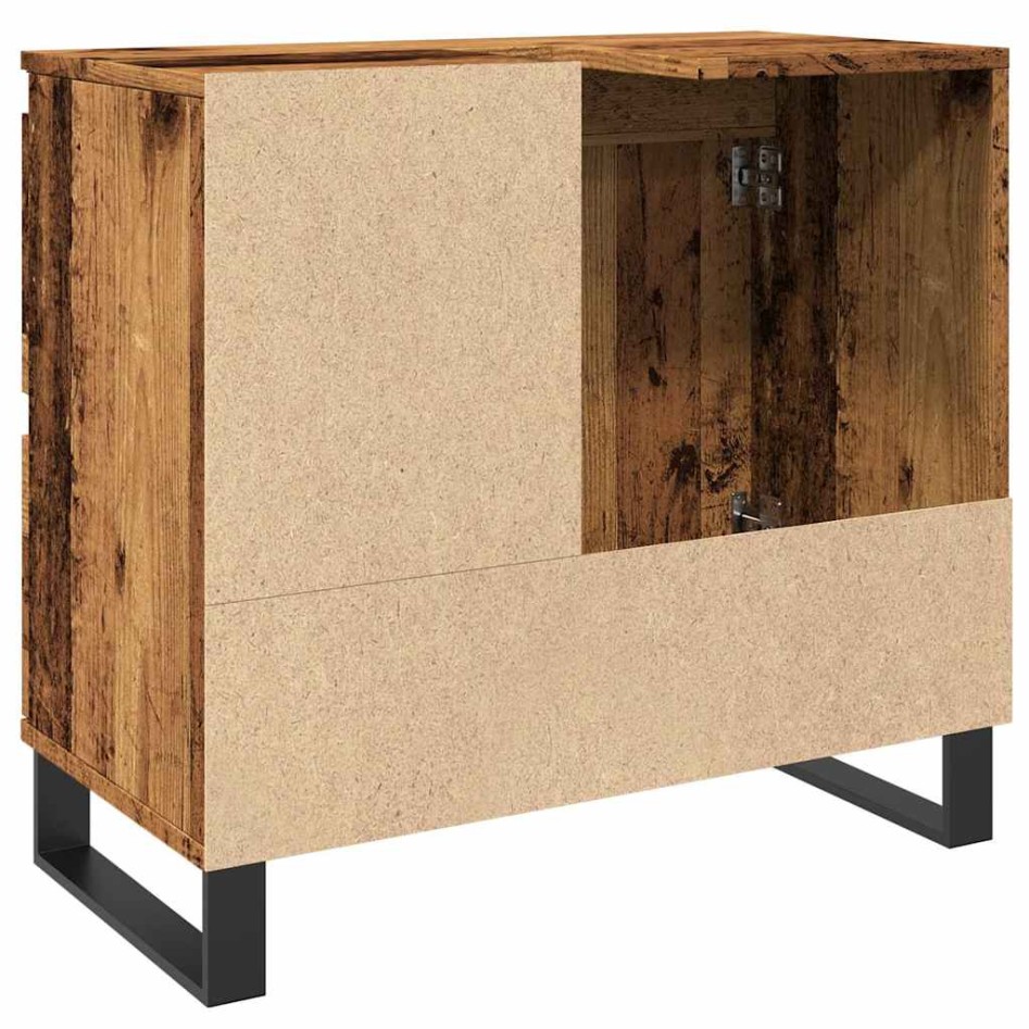 Mueble de lavabo madera de ingeniería envejecida 65x33x60