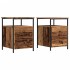 Mesitas de noche 2 uds madera ingeniería envejecida 44x45x60