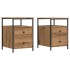 Mesitas noche 2 uds madera ingeniería roble artisan 44x45x60