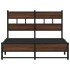 Estructura de cama sin colchón metal marrón roble 120x190