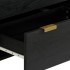 Aparador de madera de ingeniería negro 60x33x75