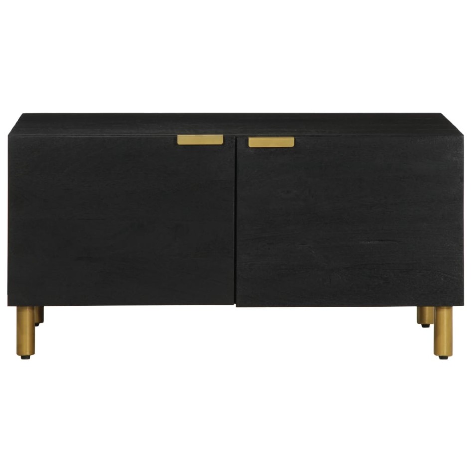 Mesa de centro madera contrachapada negro 80x50x40