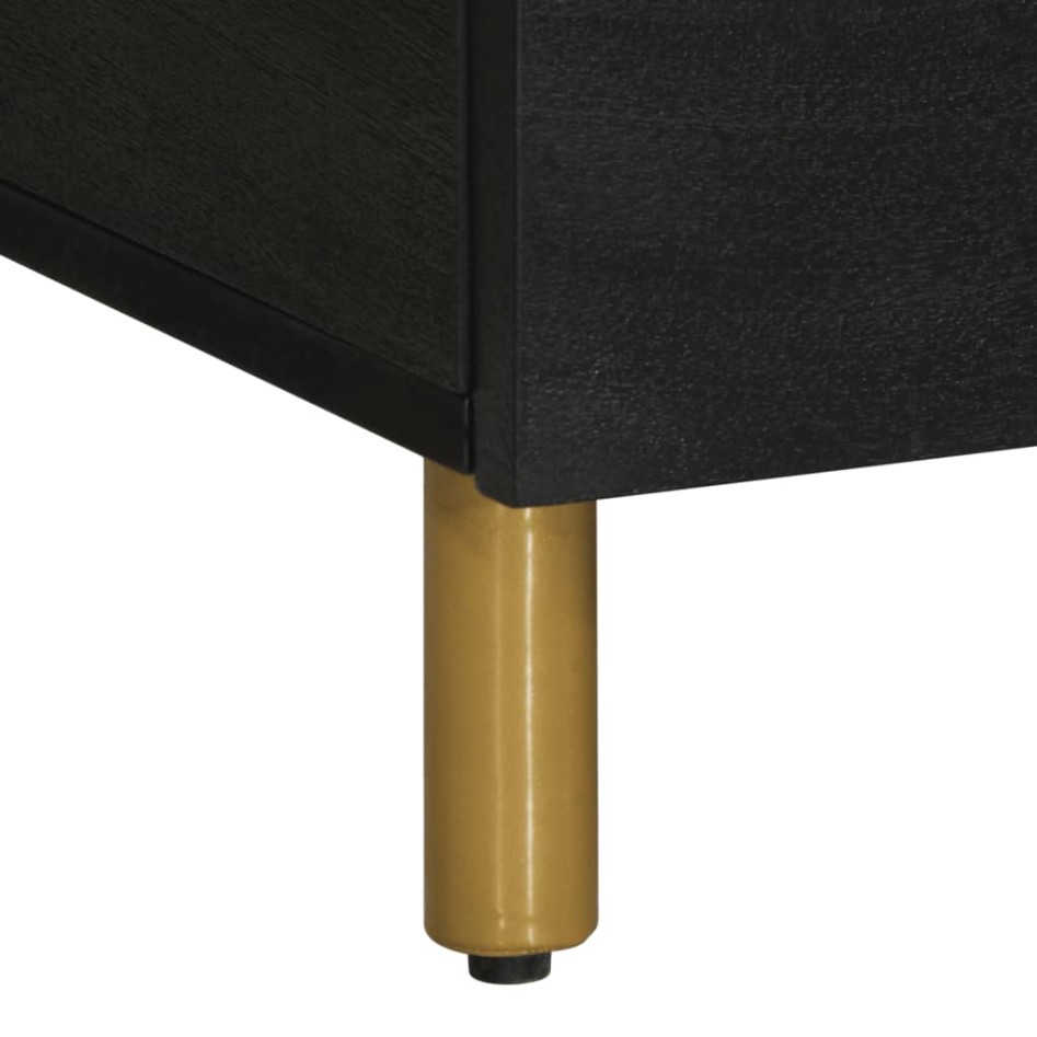 Mesa de centro madera contrachapada negro 80x50x40