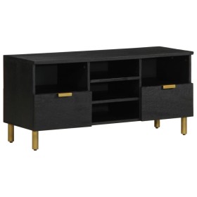 Mueble de TV madera de ingeniería negro 100x33x46