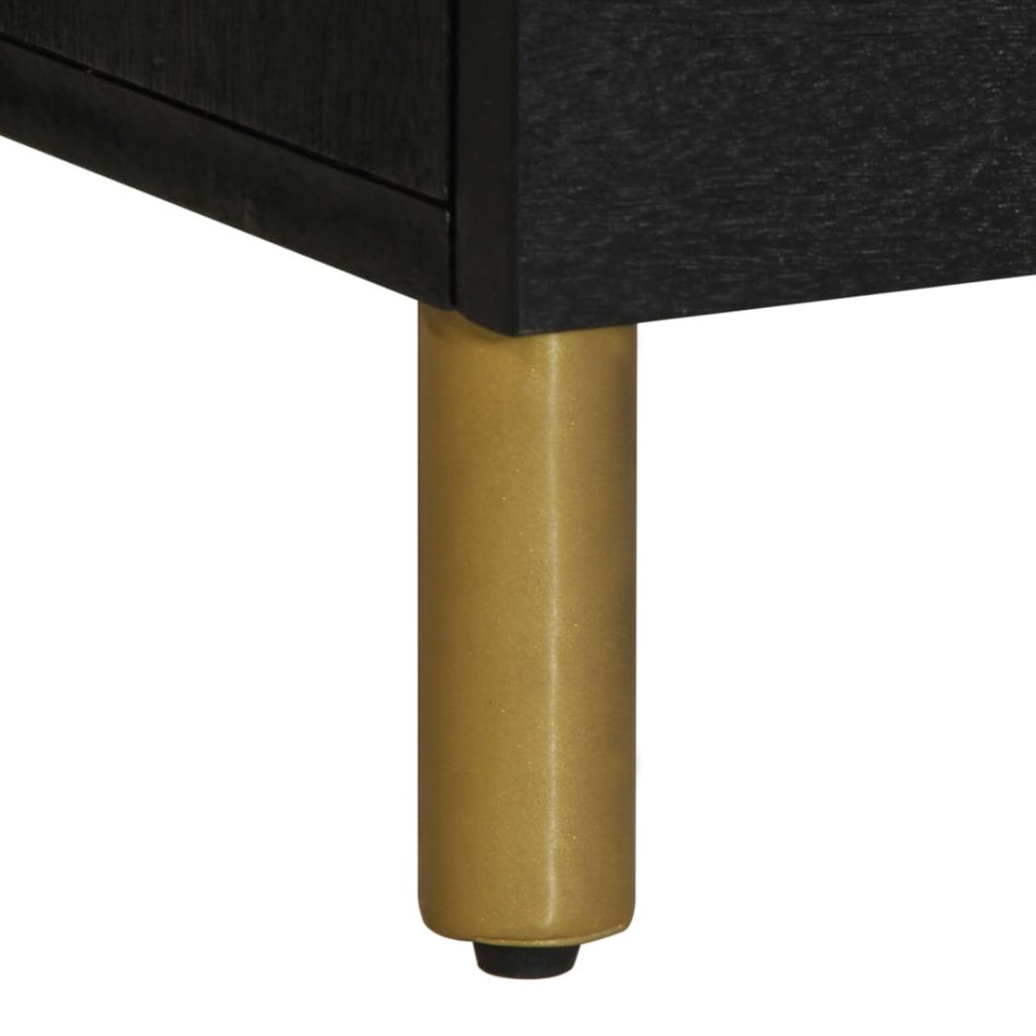 Mueble de TV madera de ingeniería negro 100x33x46