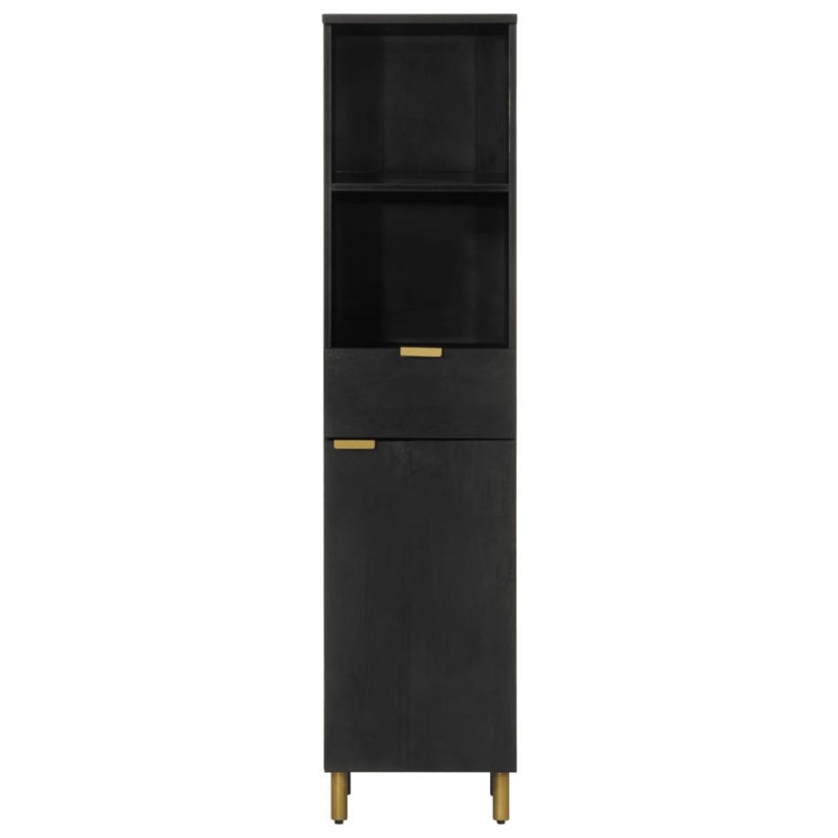 Mueble de baño de madera maciza de mango negro 38x33x160