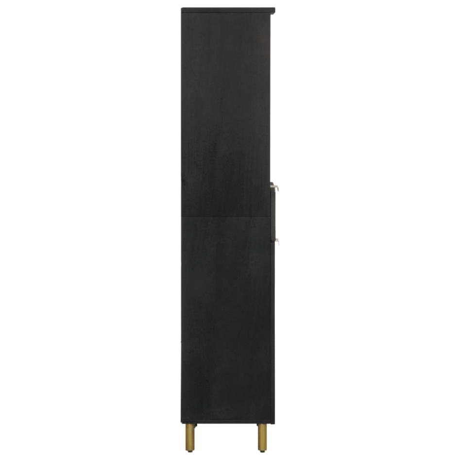 Mueble de baño de madera maciza de mango negro 38x33x160