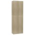 Armario de oficina contrachapado color roble 60x32x190