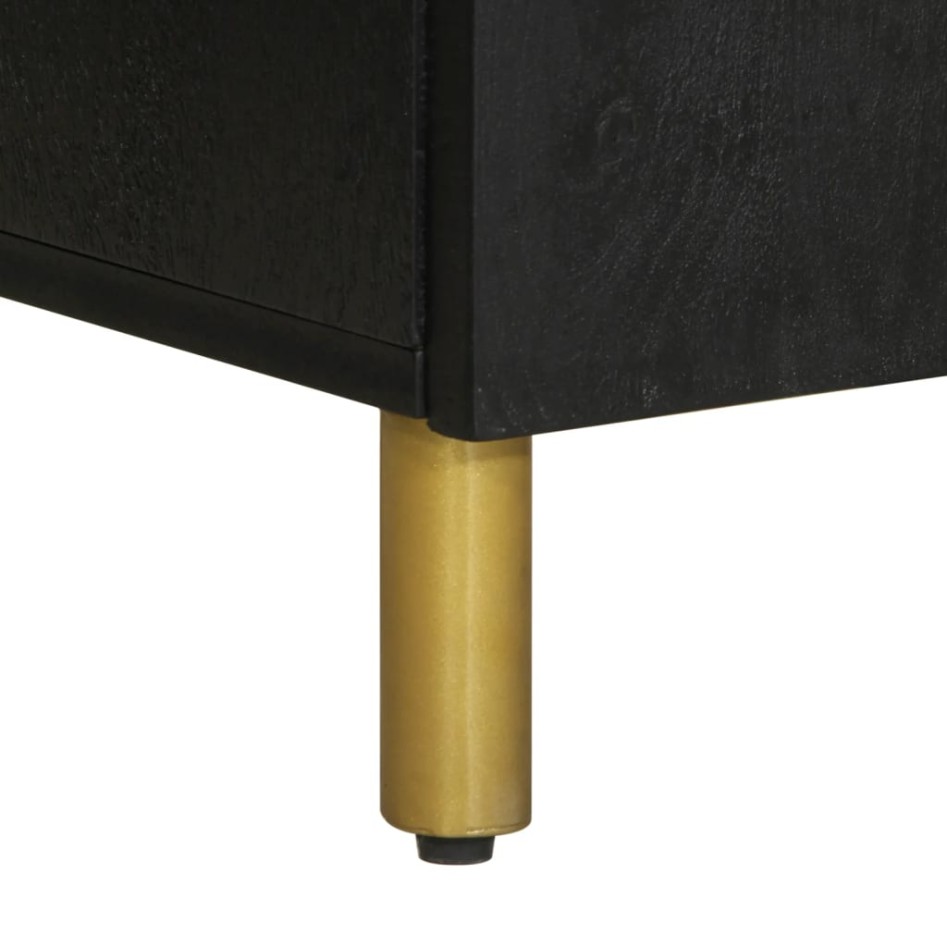 Mueble de baño de madera maciza de mango negro 38x33x160