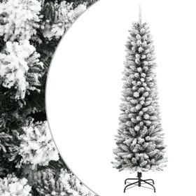 Árbol de Navidad artificial estrecho con nieve PVC y PE 240