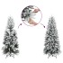 Árbol de Navidad artificial estrecho con nieve PVC y PE 240
