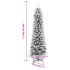 Árbol de Navidad artificial estrecho con nieve PVC y PE 240