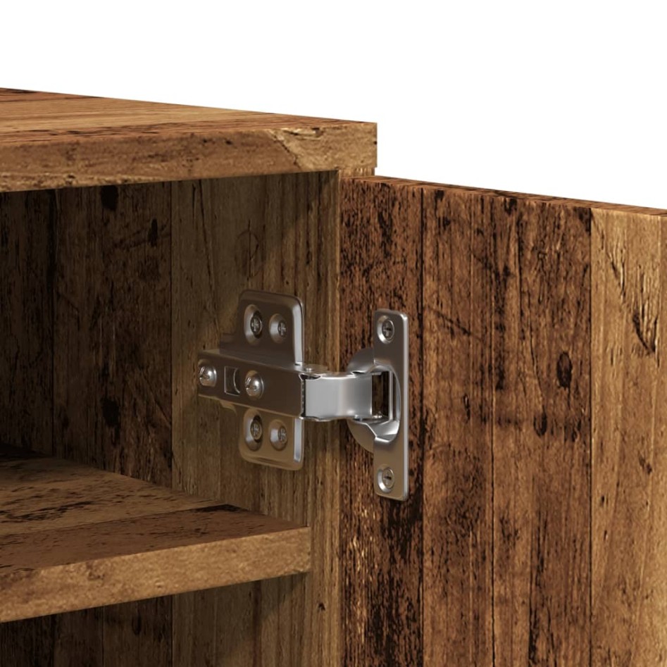 Mueble zapatero madera ingeniería madera envejecida 60x35x92