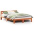 Estructura de cama sin colchón madera maciza marrón 135x190