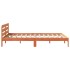 Estructura de cama sin colchón madera maciza marrón 135x190