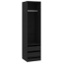 Armario con cajones de madera contrachapada negro 50x50x200