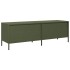 Mueble TV acero laminado en frío verde oliva 135x39x43,5