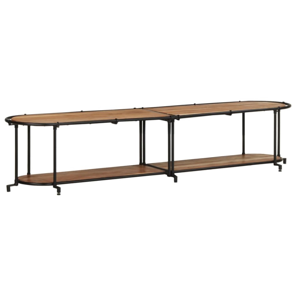 Mueble de TV madera maciza de acacia 200x42x40