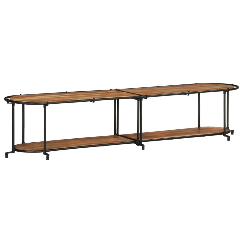Mueble de TV madera maciza de acacia 200x42x40
