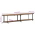 Mueble de TV madera maciza de acacia 200x42x40