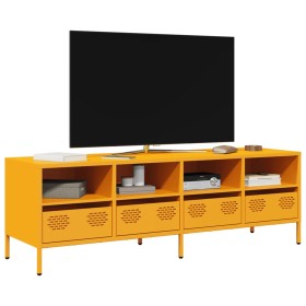 Mueble para TV acero laminado en frío amarillo 135x39x43,5