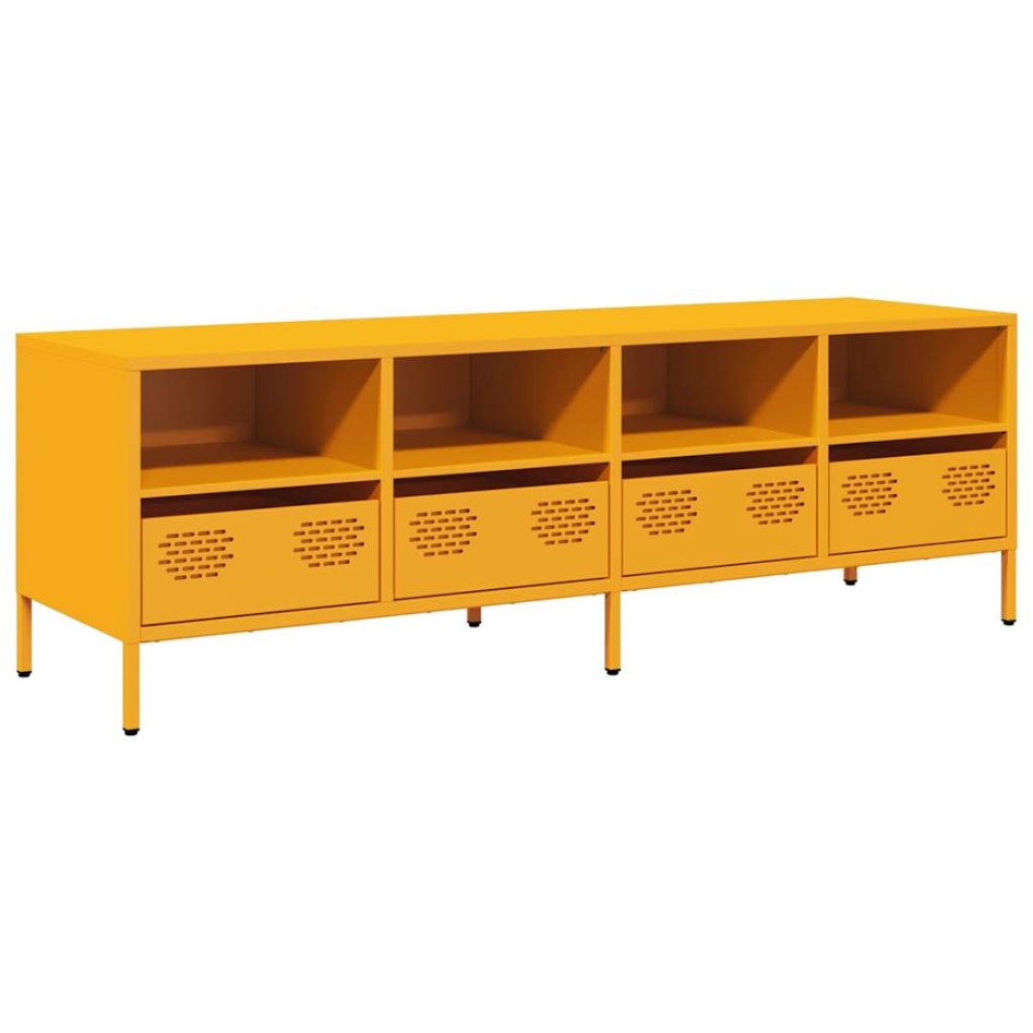 Mueble para TV acero laminado en frío amarillo 135x39x43,5