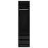 Armario con cajones de madera contrachapada negro 50x50x200