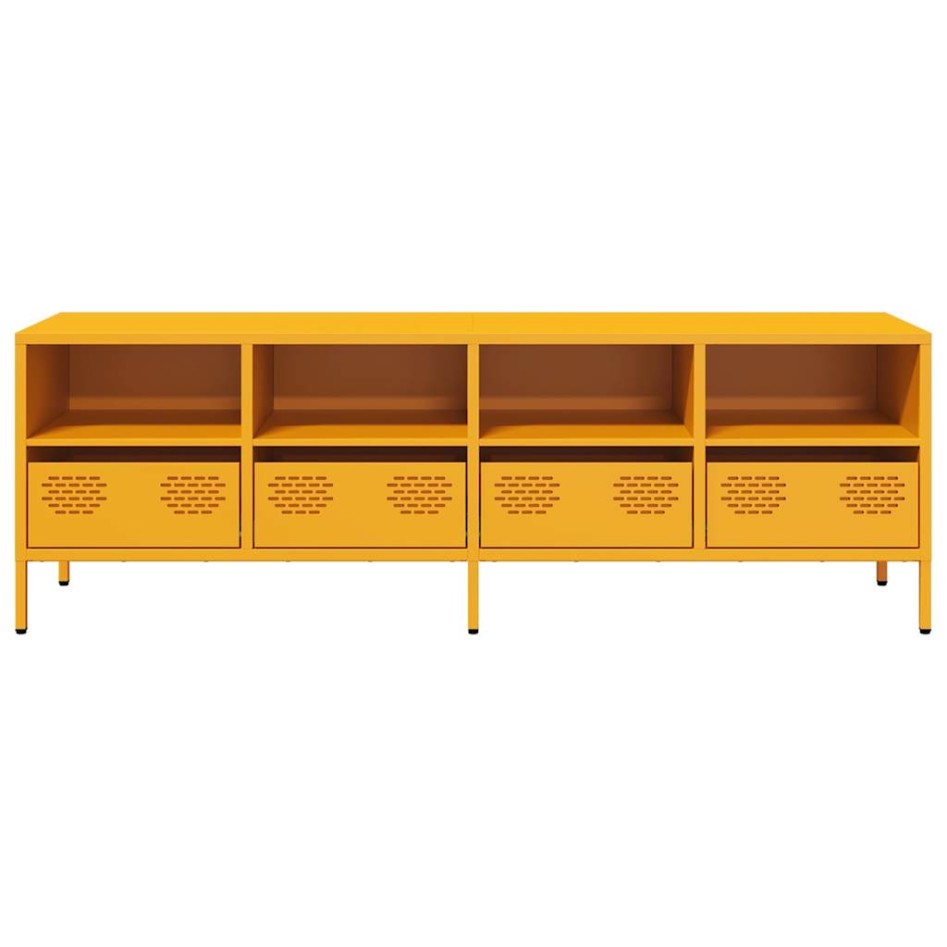 Mueble para TV acero laminado en frío amarillo 135x39x43,5