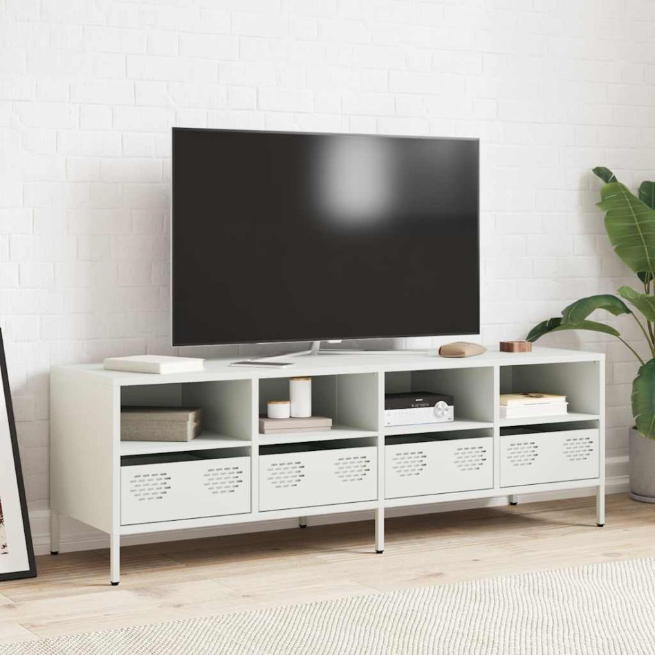 Mueble para TV acero laminado en frío blanco 135x39x43,5