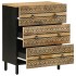 Aparador de madera maciza de mango rugosa 60x33,5x75