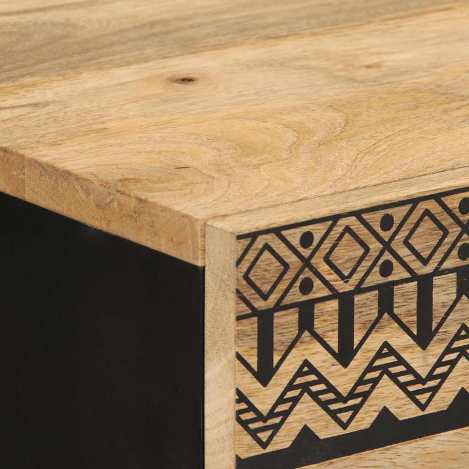 Aparador de madera maciza de mango rugosa 60x33,5x75