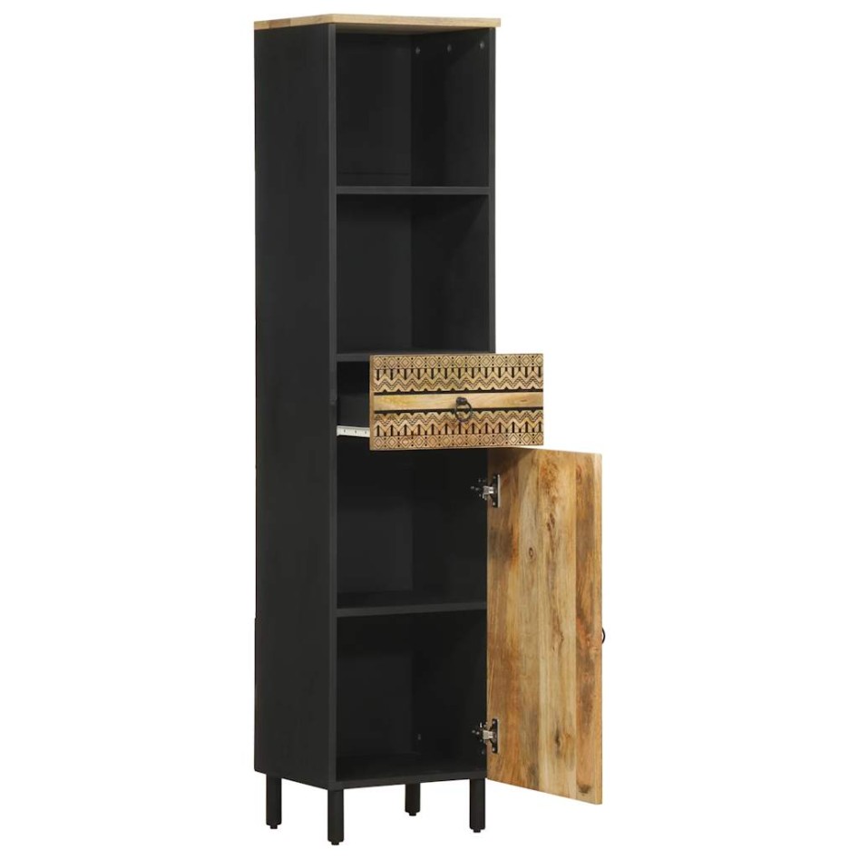 Mueble de baño madera maciza de mango 38x33,5x160